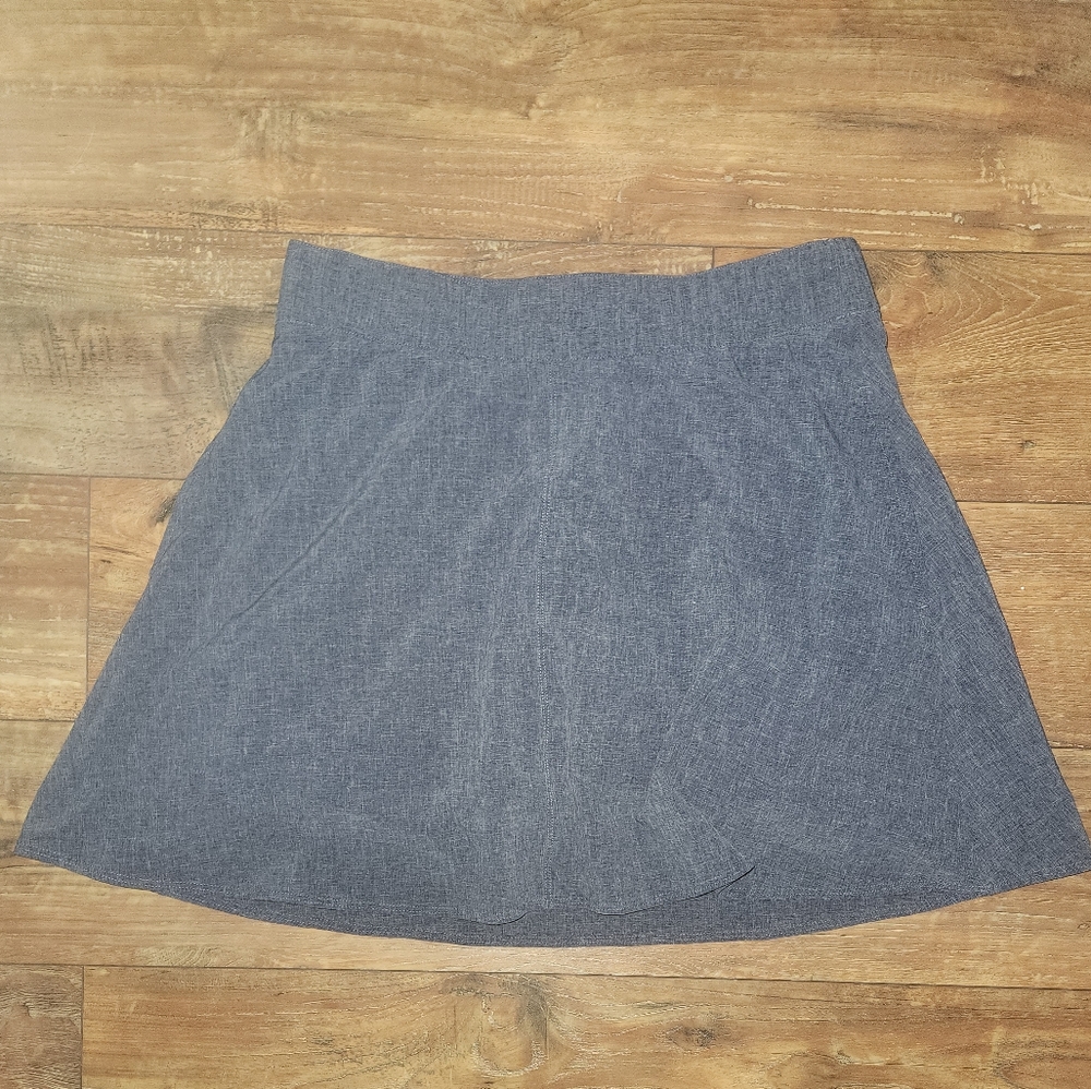 T by Talbots Skort Women Size LP Golf Tennis Active Gray Wide Comfort Waistband